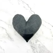 Black and Gray Snake Print Heart Pillow