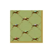 And They're Off! Sage Cocktail Napkin - package of 20
