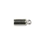 End Caps-3mm Silver-Fits 3mm Cording or Mesh Chain-Quantity 2