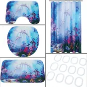 16-Pc Dolphin Bath Set with Memory Foam Rugs