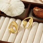 Abstract Gold Earrings