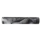 Black Ops Classic Flangeless Ribbed BMX Grips, Black/White, 170mm
