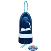 Decorative Hanging Maine Lobster Buoy - Navy White Cape Cod