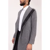 Take No Prisoners Asymmetrical Jacket Grey