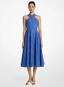 Cotton Eyelet Halter Dress