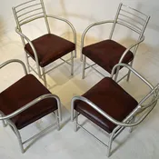 Set of Four rare arm chairs by Warren McArthur 1933 model # 1151A — Collage