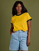 Vintage Ringer Tee - Sunshine Yellow