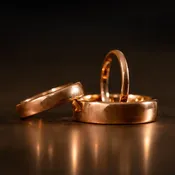 18k Rose Gold Tungsten Ring (2mm)