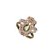 Amethyst Hamsa Ring