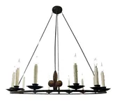 18c Style Spanish Colonial Wrought Iron 12 Lite Chandelier by Randy Esada Designs — Thrive Decor