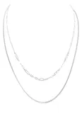 2 LAYERED METAL CHAIN NECKLACE
