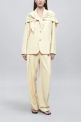 Aiden Pleated Trouser in Viscose Crepe