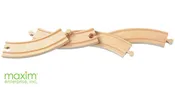 6 Inch Curved Wooden Track - 4 Pieces
