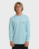 Billabong Men's Runner Loose Fit UPF Long Sleeve - Blue Heather
