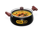 Hawkins Futura Hard Anodized 3 Liter Cook &amp; Serve Handi with Glass Lid