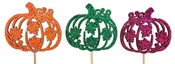 12 Piece Glitter Pumpkin Pick Assortment
