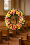 Sunlit Celebration Standing Wreath (Easel Display)