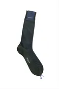 Bresciani Men's Cotton Knit Socks Green Blue
