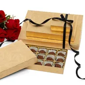 Elegant Gold Embossed Rigid Candy Boxes