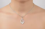 Floral Guam Seal, Sterling Silver