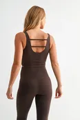 U-Back Active Tank | Espresso