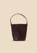 The Chelsea Mini -Wine Leather Bucket Bag
