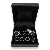14k Larter Onyx Cufflink Stud Set 6pcs