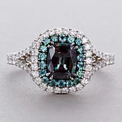 Alexandrite "Duet" Ring by Omi Prive