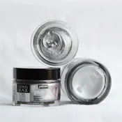 Antique American Sterling Silver And Cut Glass Vanity Jar With Bone and Down Pow