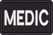 3″ x 2″ Medic Patch – Black &amp; White with Velcro® backing