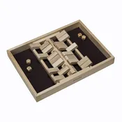 2 Player Wood Shut the Box, 10 Number, 14 in. Made in USA