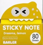 Sheer Glitter Sticky Notes - Lemon