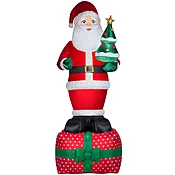 10 Foot Santa Scene Light Up Christmas Inflatable Lawn Decoration