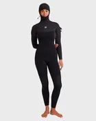 5/4mm Furnace Ultra Gullwing Chest Zip Hooded Full Wetsuit - Black