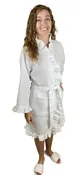 36″ Ruffle Waffle Robe, Junior Size