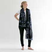 Merino Wool Scarves handprinted - Bloom