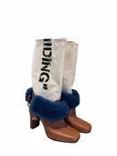 Off White Cream Multi Size 38 Boots