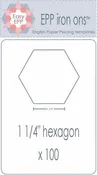 1-1/4in Hexagon EPP Iron-On x 100 # EPP28