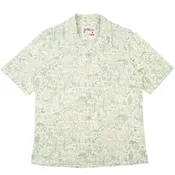 Aloha Shirt - Linen Animals - Green