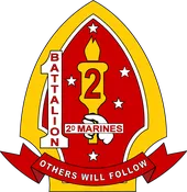 1st BN 2nd Marines 3" Sticker
