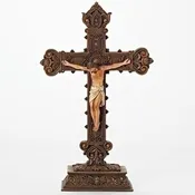 14.5"H TABLETOP STANDING CRUCIFIX - 68178