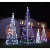 144" 12 ft Multi-Color Outdoor LED Cone Tree with collapsible base 61377