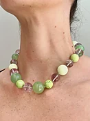 Amethyst, Lemon Chrysoprase, and Green Chalcedony Necklace — Ted Muehling