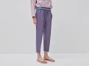 100% linen cigarette trousers