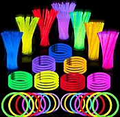 144 Pcs 8" Glowsticks, Bracelets Necklaces, Glow in the Dark Party Favors