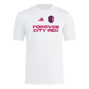 ADIDAS PRE-GAME FOREVER CITY RED WHITE TEE