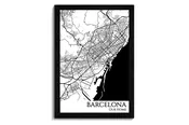Barcelona Spain Framed Pin Map Wall Art
