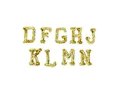 2.25” Bright Gold Sequin Letter Appliqué