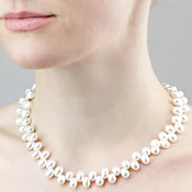 Dancing Pearl Single Strand Choker Necklace | Top-drilled Teardrop Freshwater Cultured Pearls