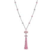 Champagne Garnet Tasseled Necklace
